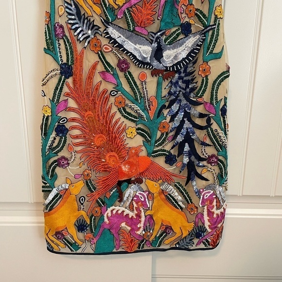 Naeem Khan beaded and sequin embroidered colorful mini dress size small - Picture 5 of 12